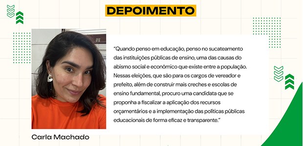 11.07.2024 - Democracia e educação: eleitora Carla Machado, de Manaus (AM)