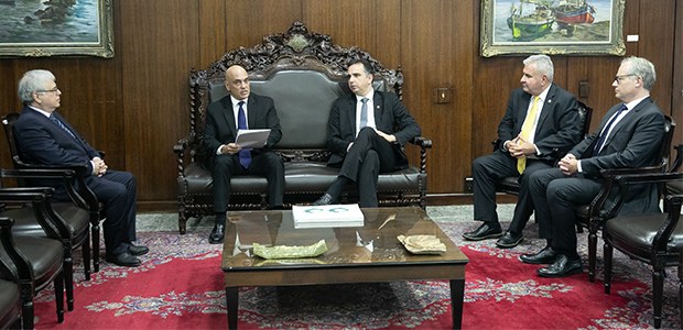 REunião entre presidentes da Câmara dos Deputados, Arthur Lira, e do Senado Federal, Rodrigo Pac...