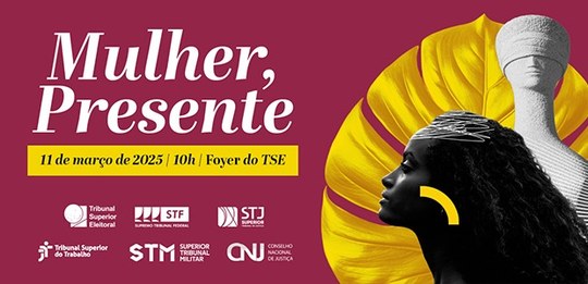 Logo evento Mulher, Presente 11.03.2025