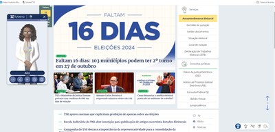 Portal do TSE disponibiliza sistema de libras digital - 23.09.2024