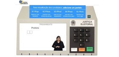 simulador de votação com instrução em línguas de sinais - 23.09.2024